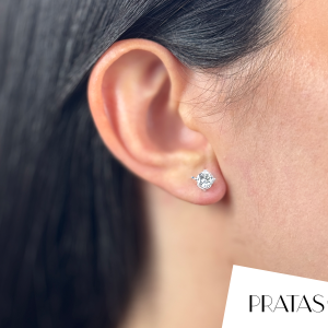 Brinco Ponto De Luz Zirconia Quadrado P