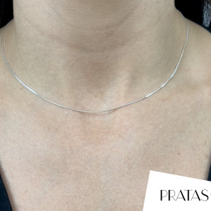 Colar Veneziana 1MM 40+5Cm