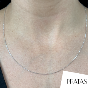 Colar Prata 925 Veneziana 1MM 50 CM